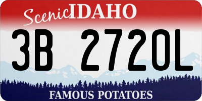 ID license plate 3B2720L