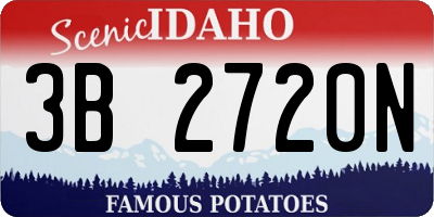 ID license plate 3B2720N