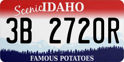 ID license plate 3B2720R
