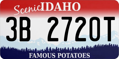 ID license plate 3B2720T