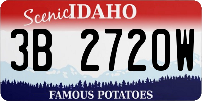 ID license plate 3B2720W