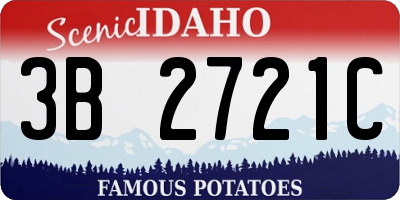ID license plate 3B2721C