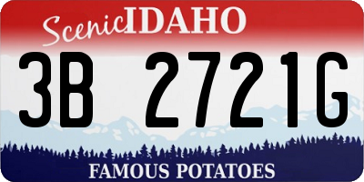 ID license plate 3B2721G