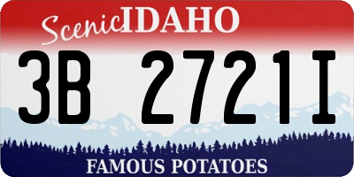 ID license plate 3B2721I