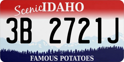 ID license plate 3B2721J