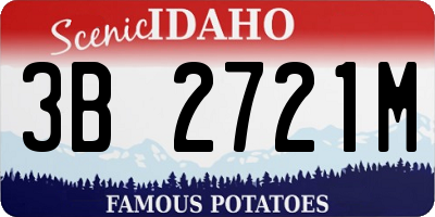 ID license plate 3B2721M