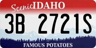 ID license plate 3B2721S