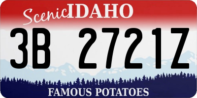 ID license plate 3B2721Z