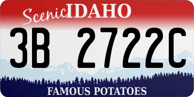 ID license plate 3B2722C