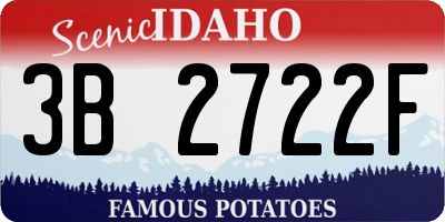 ID license plate 3B2722F