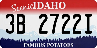 ID license plate 3B2722I