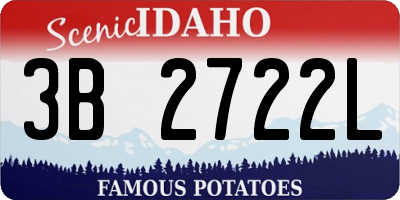 ID license plate 3B2722L