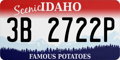 ID license plate 3B2722P