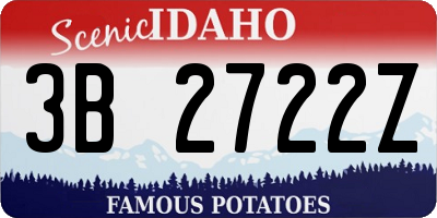 ID license plate 3B2722Z