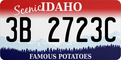 ID license plate 3B2723C