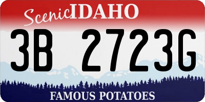 ID license plate 3B2723G