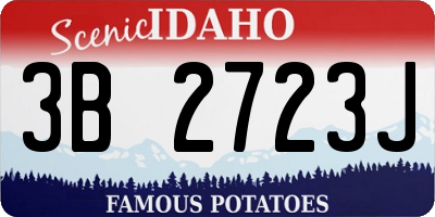 ID license plate 3B2723J