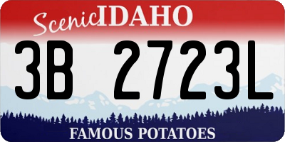 ID license plate 3B2723L