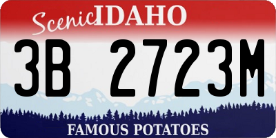 ID license plate 3B2723M
