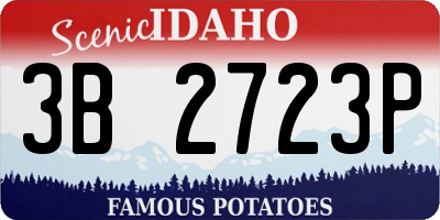 ID license plate 3B2723P