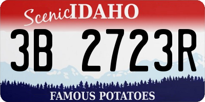 ID license plate 3B2723R