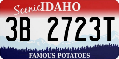 ID license plate 3B2723T