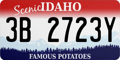 ID license plate 3B2723Y