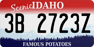 ID license plate 3B2723Z