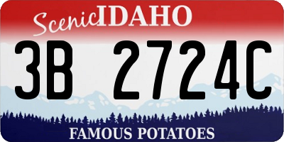 ID license plate 3B2724C
