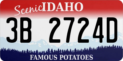 ID license plate 3B2724D