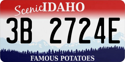 ID license plate 3B2724E
