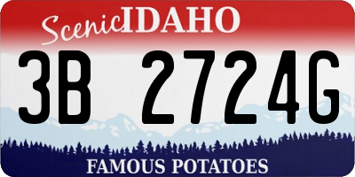 ID license plate 3B2724G