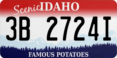 ID license plate 3B2724I