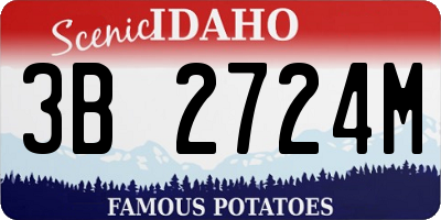 ID license plate 3B2724M
