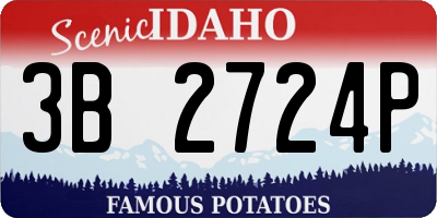ID license plate 3B2724P