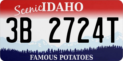 ID license plate 3B2724T