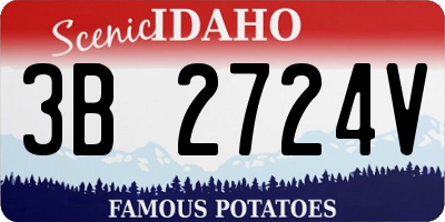 ID license plate 3B2724V