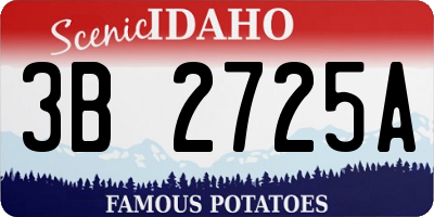 ID license plate 3B2725A