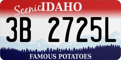 ID license plate 3B2725L