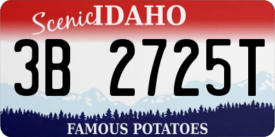ID license plate 3B2725T