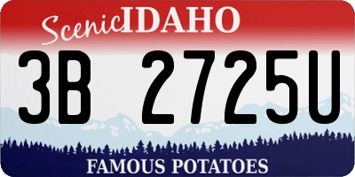 ID license plate 3B2725U