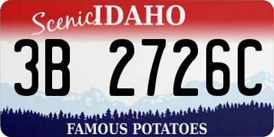 ID license plate 3B2726C