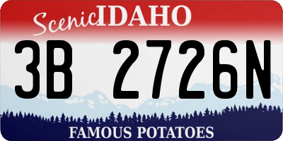 ID license plate 3B2726N