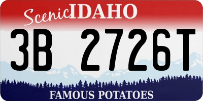ID license plate 3B2726T