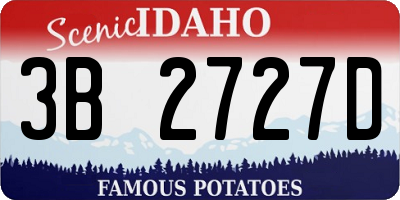 ID license plate 3B2727D
