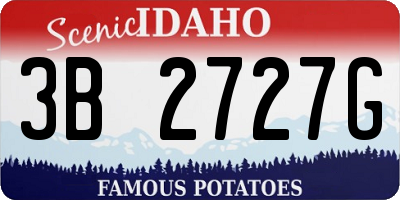 ID license plate 3B2727G