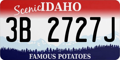 ID license plate 3B2727J