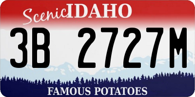 ID license plate 3B2727M