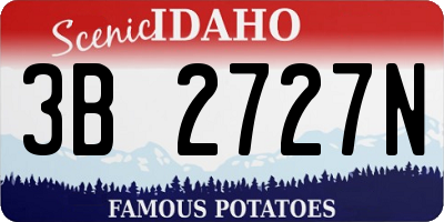 ID license plate 3B2727N