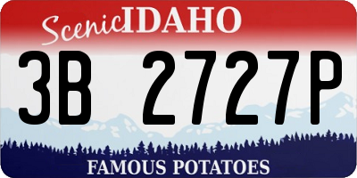 ID license plate 3B2727P